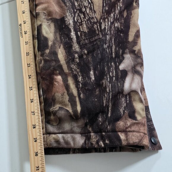 Backwoods Camo Hunting Pants Men L Pure Camo Vertical HD Insulated Lined Pockets - Picture 7 of 16